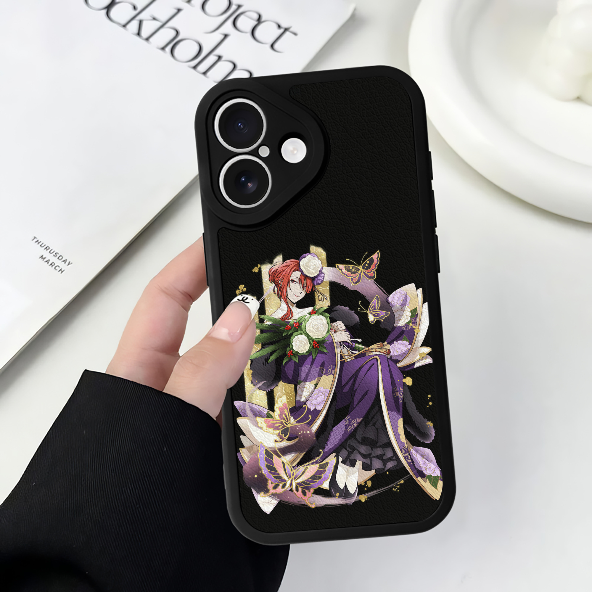（画像用） 文豪ストレイドッグス Bungo Stray Dogs 【iPhone 16シリーズ対応】シリコンスマホケース（レザー調） 材質：シリコン